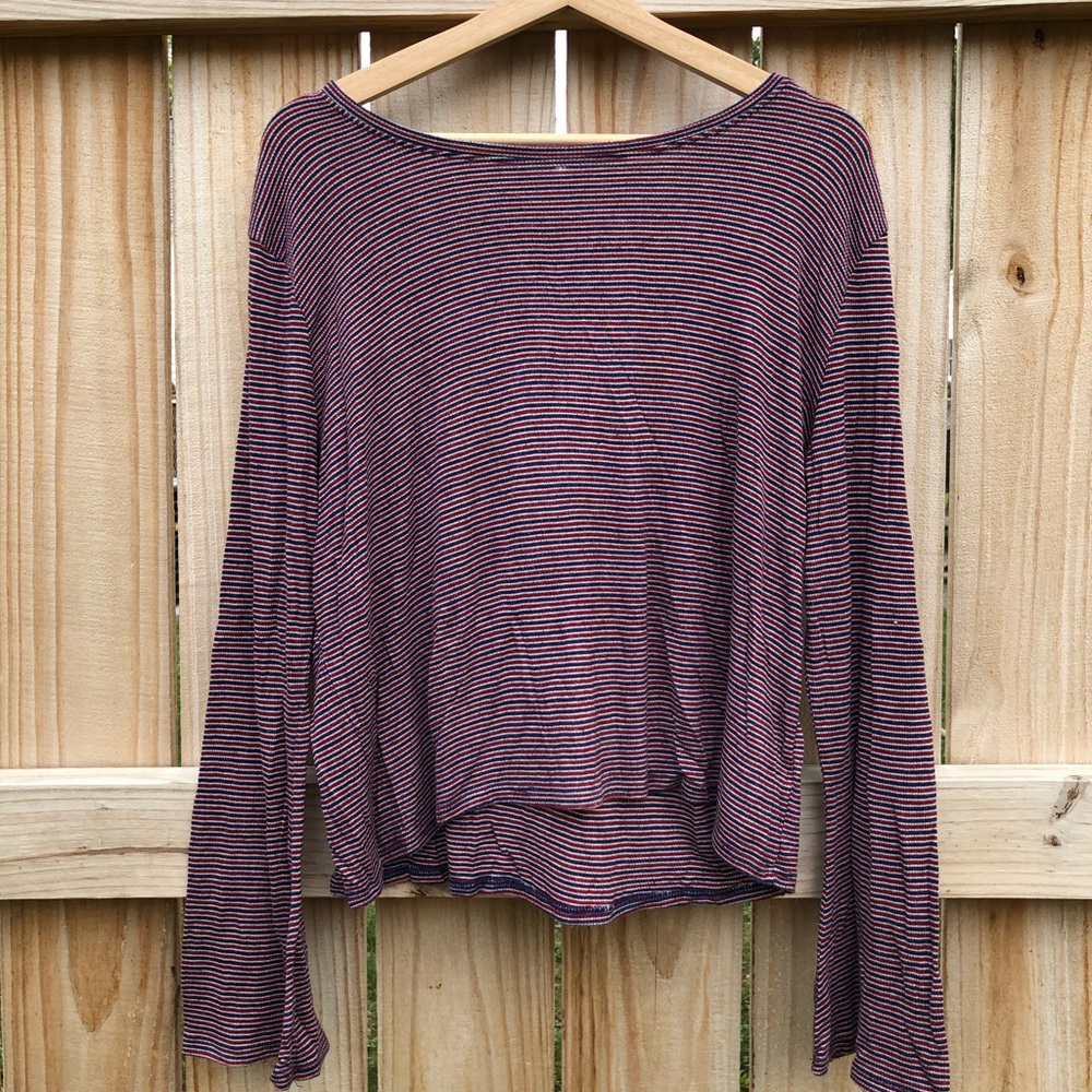 Mossimo XL striped bell-sleeve shirt